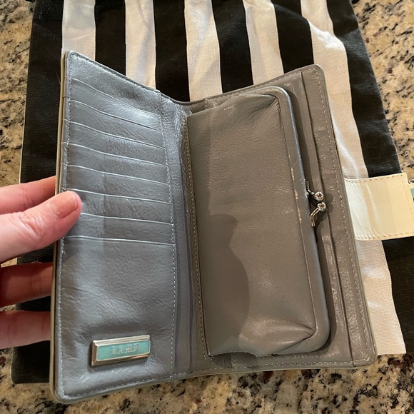 L.A.M.B. Wallet Billfold Green blue aqua teal Wallet vintage Gwen Stefani - Picture 3 of 4